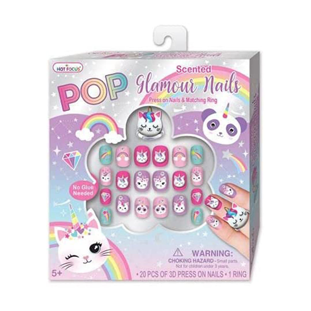 Hot Focus Scented Pop Clamour Nails Caticorn Set - Radar Toys