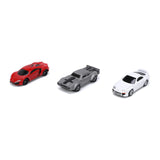 Jada Toys Nano Hollywood Rides Fast And Furious NV12 Set Of Three Diecast Figures - Radar Toys