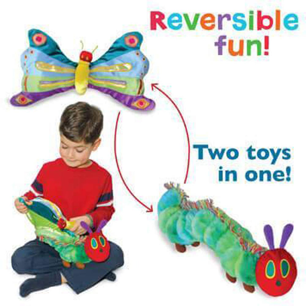 The World Of Eric Carle Very Hungry Caterpillar Reversible Plush Butterfly - Radar Toys