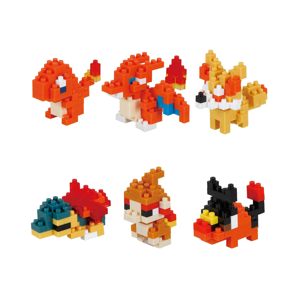 Nanoblock Pokemon Fire Type 6 Figure Set - Radar Toys