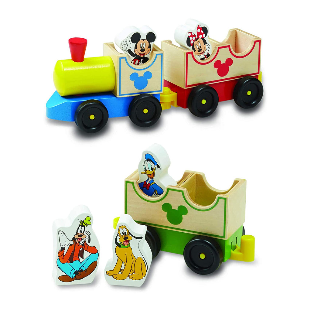 Melissa And Doug Mickey Mouse And Friends Wooden All Aboard Train - Radar Toys
