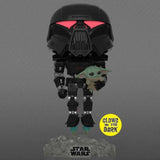 Funko Star Wars EE Exclusive POP Dark Trooper With Grogu Vinyl Figure - Radar Toys