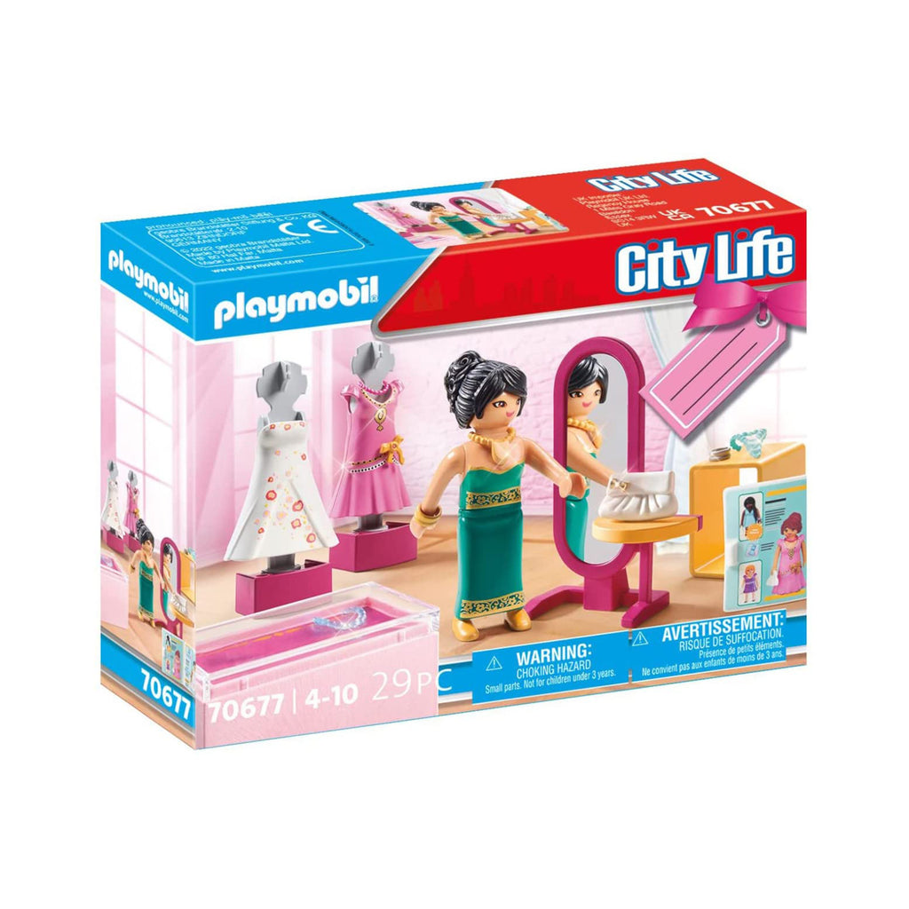 Playmobil City Life Festive Fashion Boutique Building Set 70677