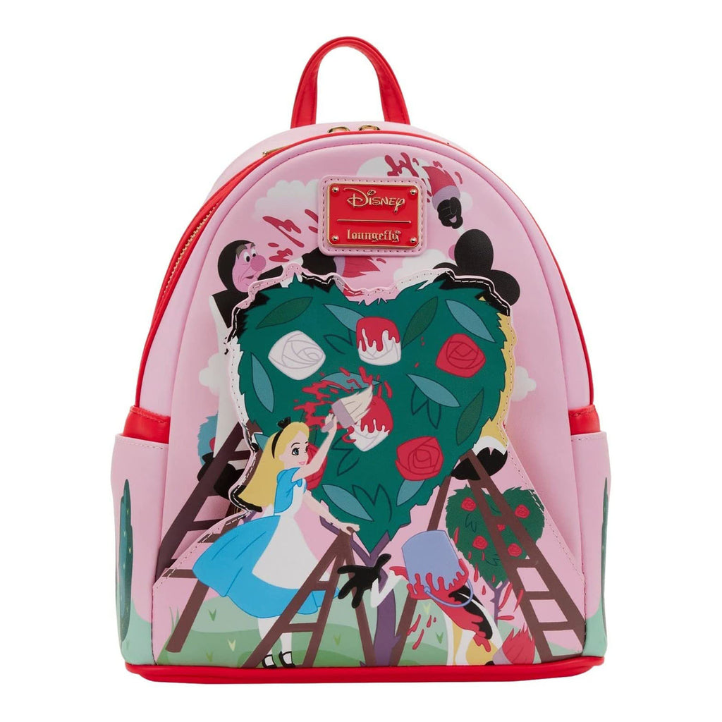 Loungefly Disney Alice In Wonderland Painting The Roses Red Mini Backpack