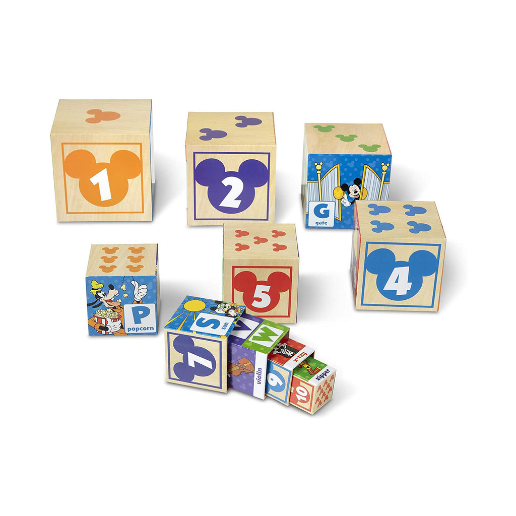 Melissa And Doug Disney Mickey Mouse ABC-123 Nesting And Stacking Blocks - Radar Toys