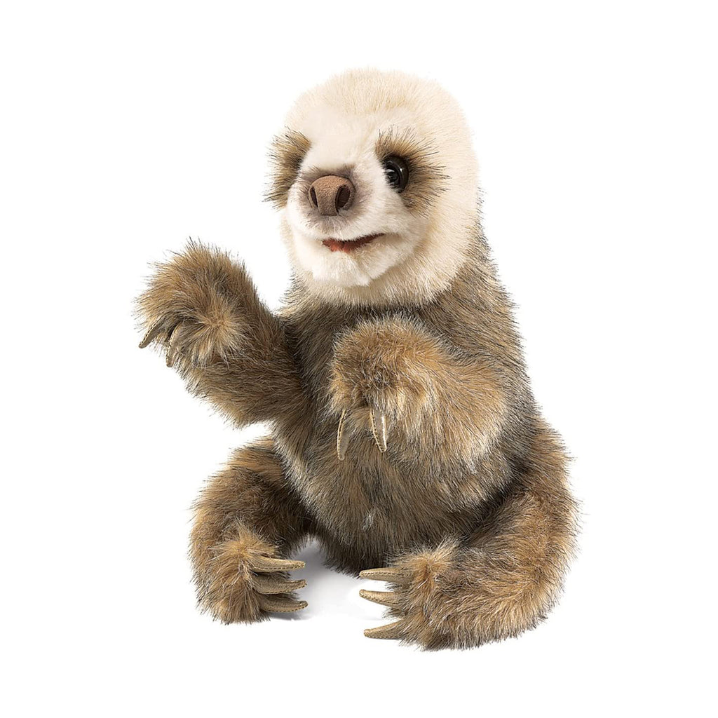 Folkmanis Baby Sloth Puppet Plush Figure