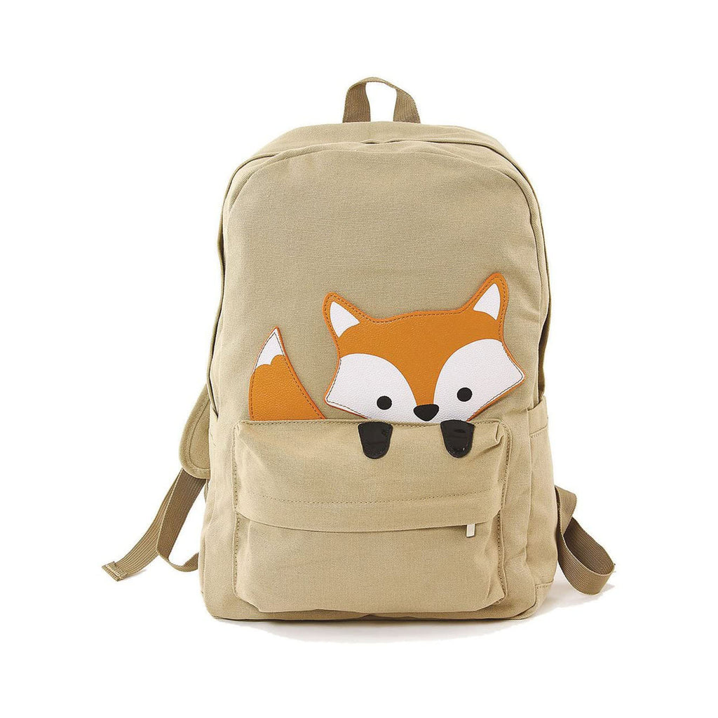 Peeking Baby Fox Canvas Backpack - Radar Toys