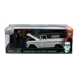 Jada Toys Universal Monsters Frankenstein And 1957 Chevy Suburban 1:24 Diecast Set - Radar Toys