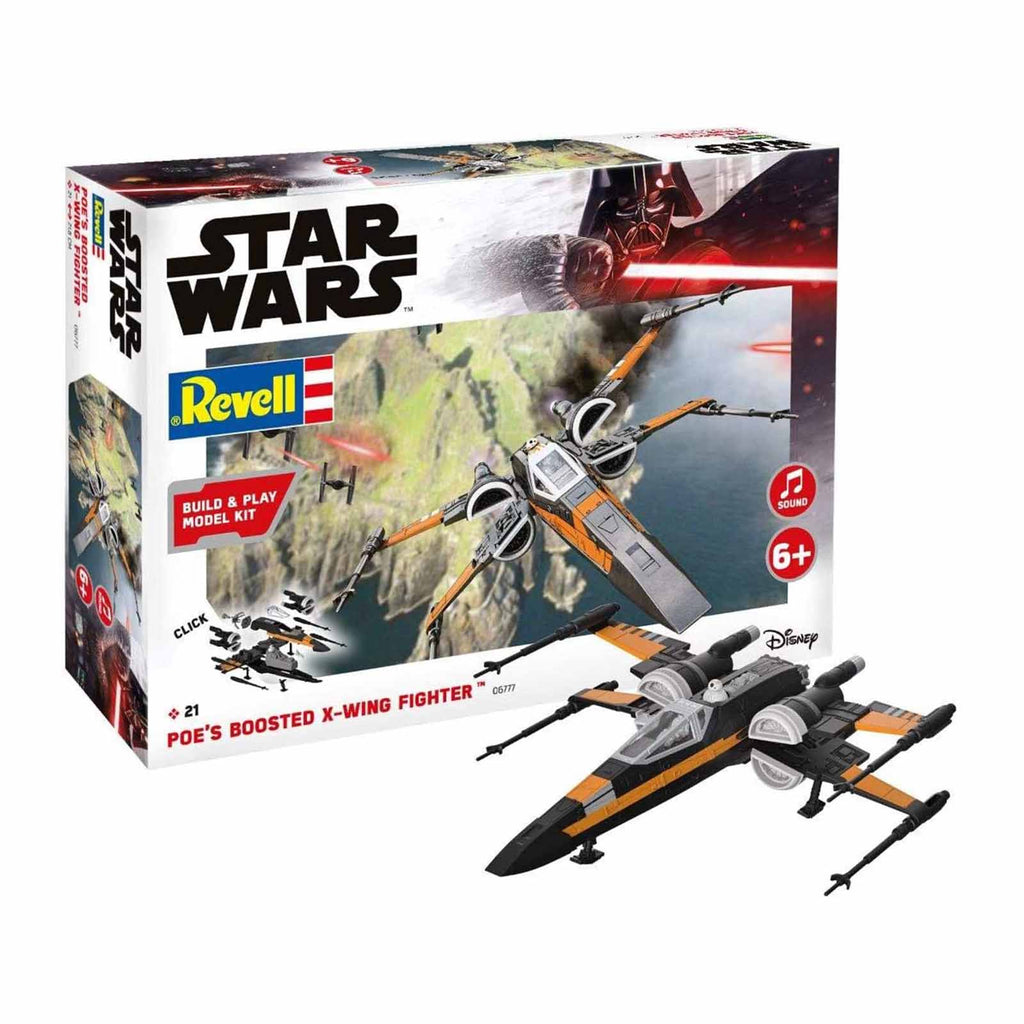 Revell Star Wars Poe's Boosted X-Wing Fighter Snap Model Kit - Radar Toys