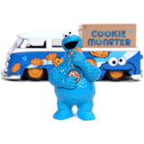 Jada Toys Sesame Street Cookie Monster And 1963 Volkswagen Bus Pickup 1:24 Diecast Set - Radar Toys