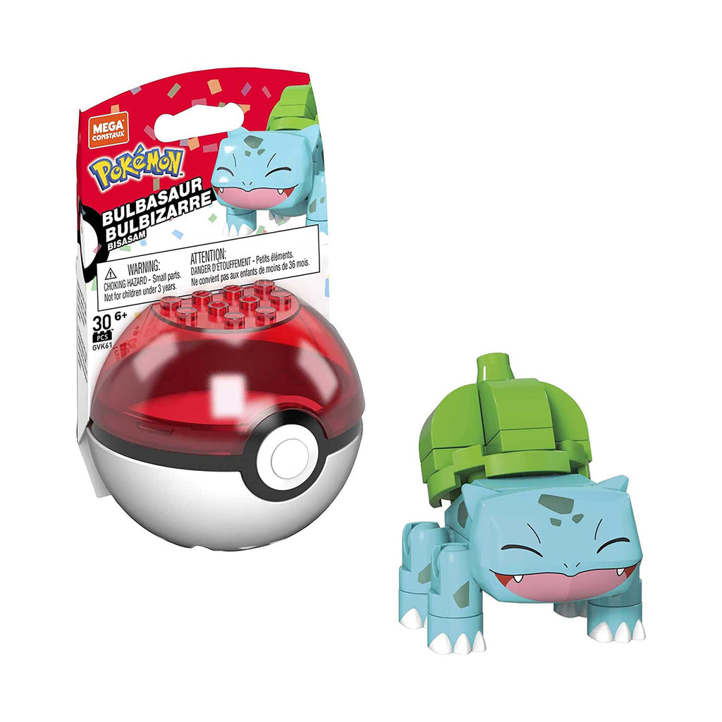 Mega Construx Pokemon Bulbasaur Poke Ball Building Set - Radar Toys