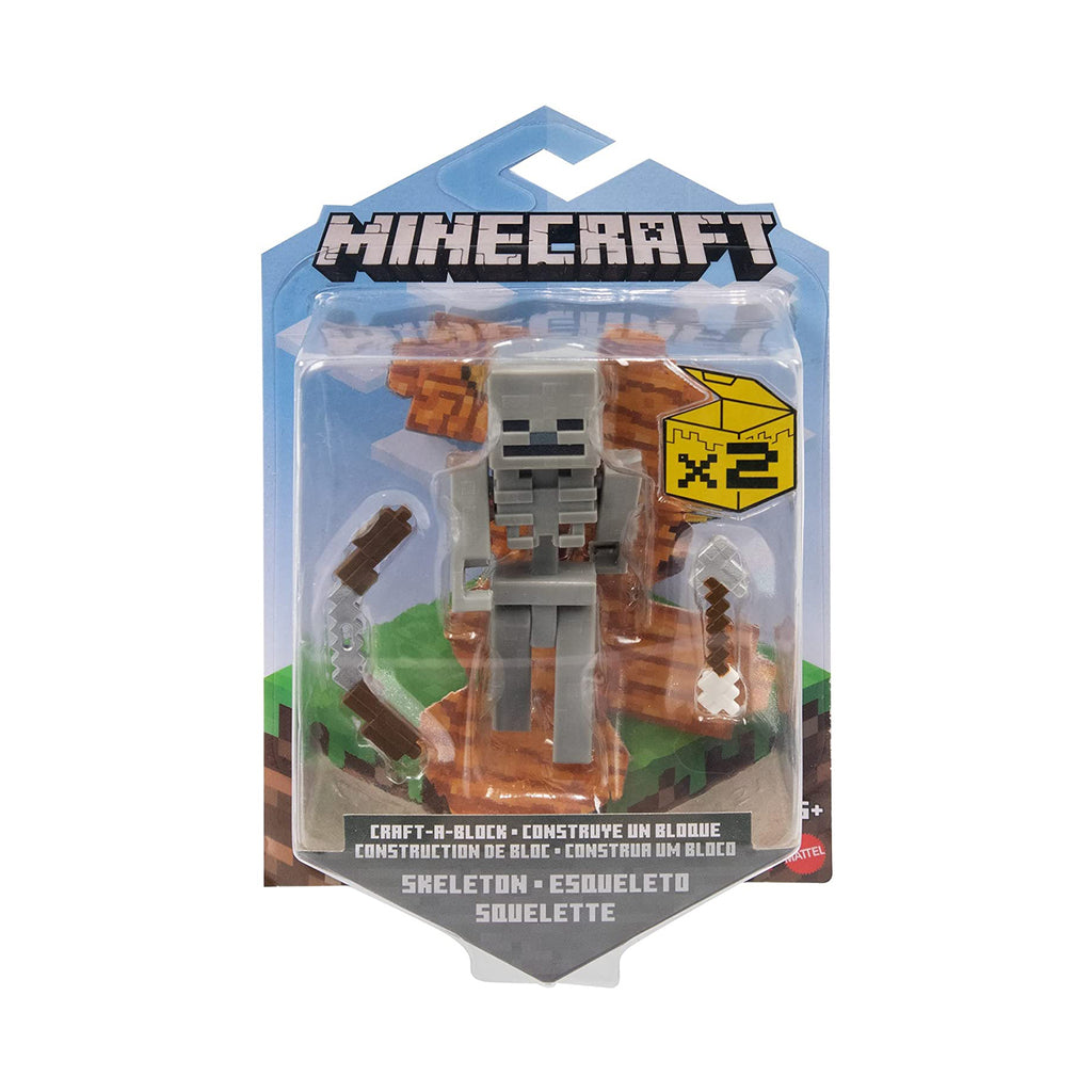 Minecraft Skeleton 3.25 Craft-A-Block Action Figure Set