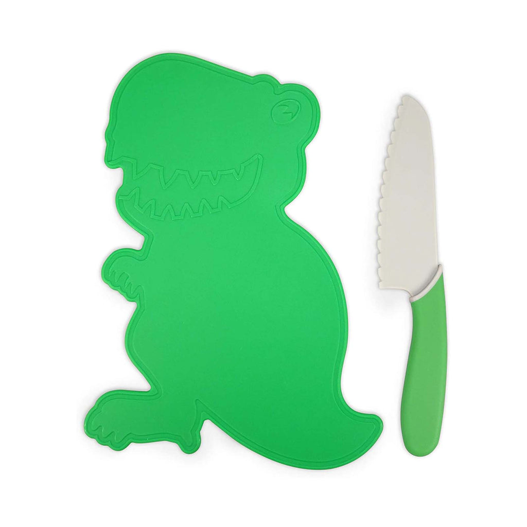 Handstand Kitchen Dinosaur Cutting Board And Knife Set