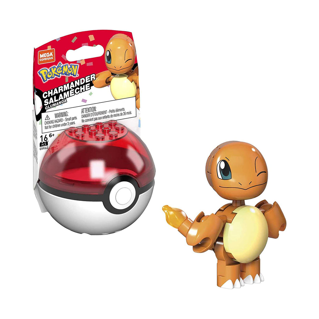 Mega Construx Pokemon Charmander Poke Ball Building Set - Radar Toys