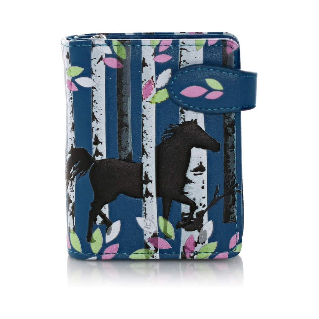 Shagwear Forest Horse Small Navy Blue Zipper Wallet - Radar Toys