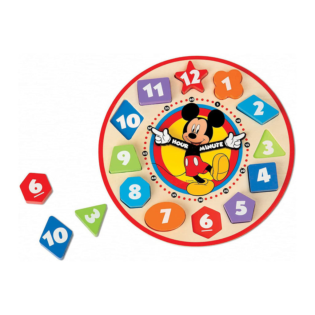 Melissa And Doug Disney Mickey Mouse Wooden Shape Sorting Clock - Radar Toys