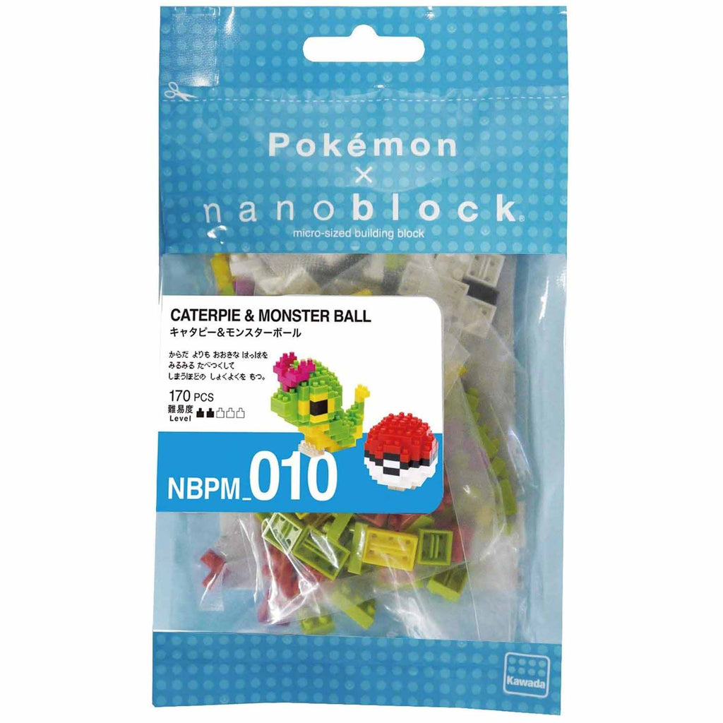 Nanoblock Pokemon Caterpie And Poke Ball Building Set - Radar Toys