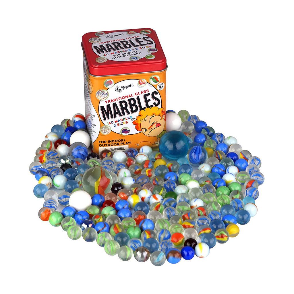 Original Toy Co Traditional Glass Marbles 160 Count Toy - Radar Toys