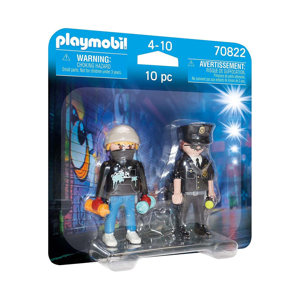 Playmobil Duo Pack Policeman And Street Artist Figure Set 70822 - Radar Toys