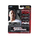 Jada Toys Nano Hollywood Rides Fast And Furious NV12 Set Of Three Diecast Figures - Radar Toys