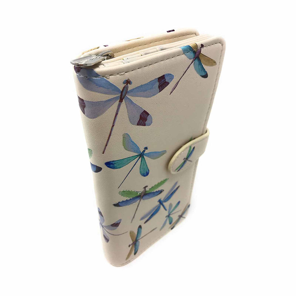 Shagwear Dragonflies Large Cream Zipper Wallet - Radar Toys