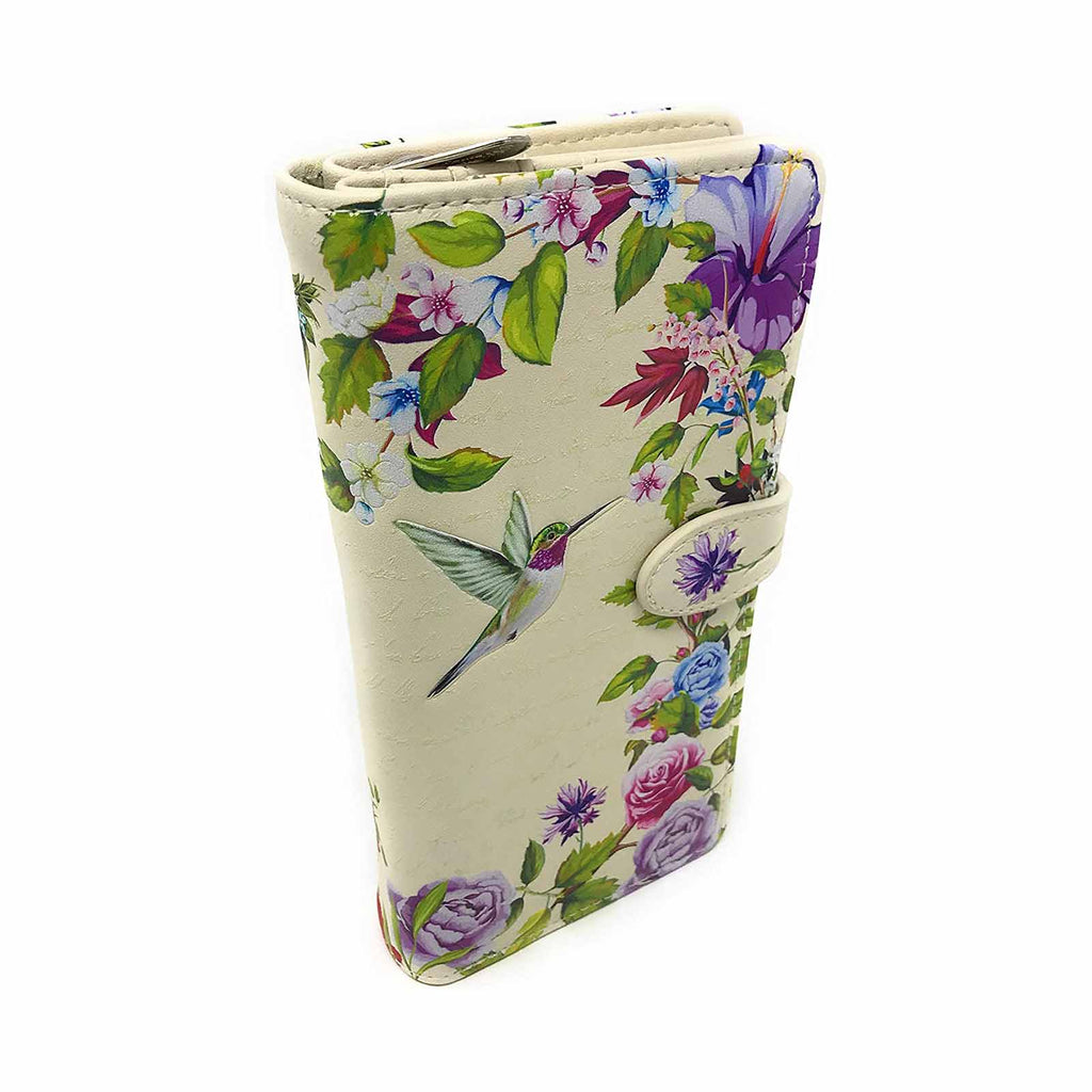 Shagwear Vintage Hummingbird Garden Large Cream Zipper Wallet - Radar Toys