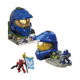 Mega Construx Halo Infinite Blue Helmet Capture The Flag Building Set - Radar Toys