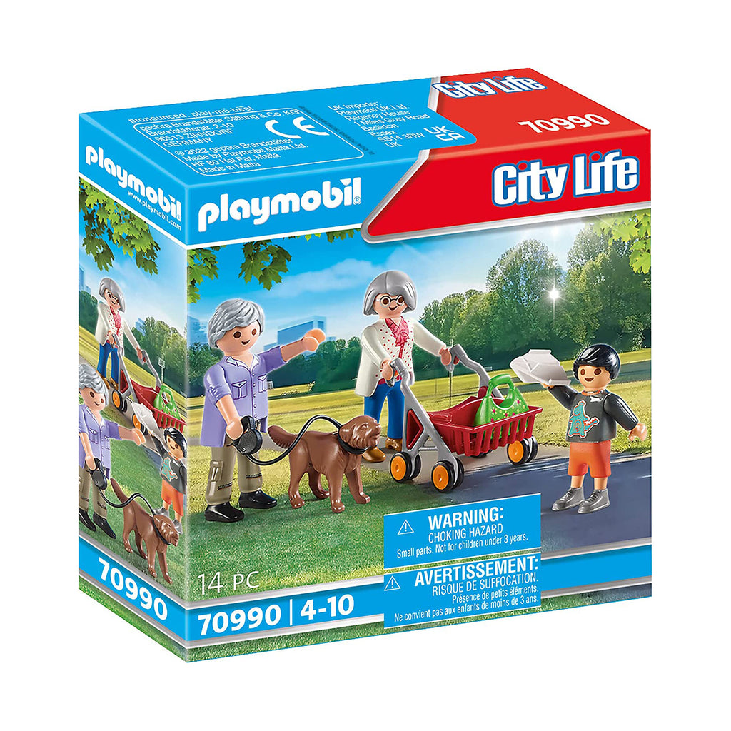 Playmobil City Life Grandparents With Child Building Set 70990 - Radar Toys