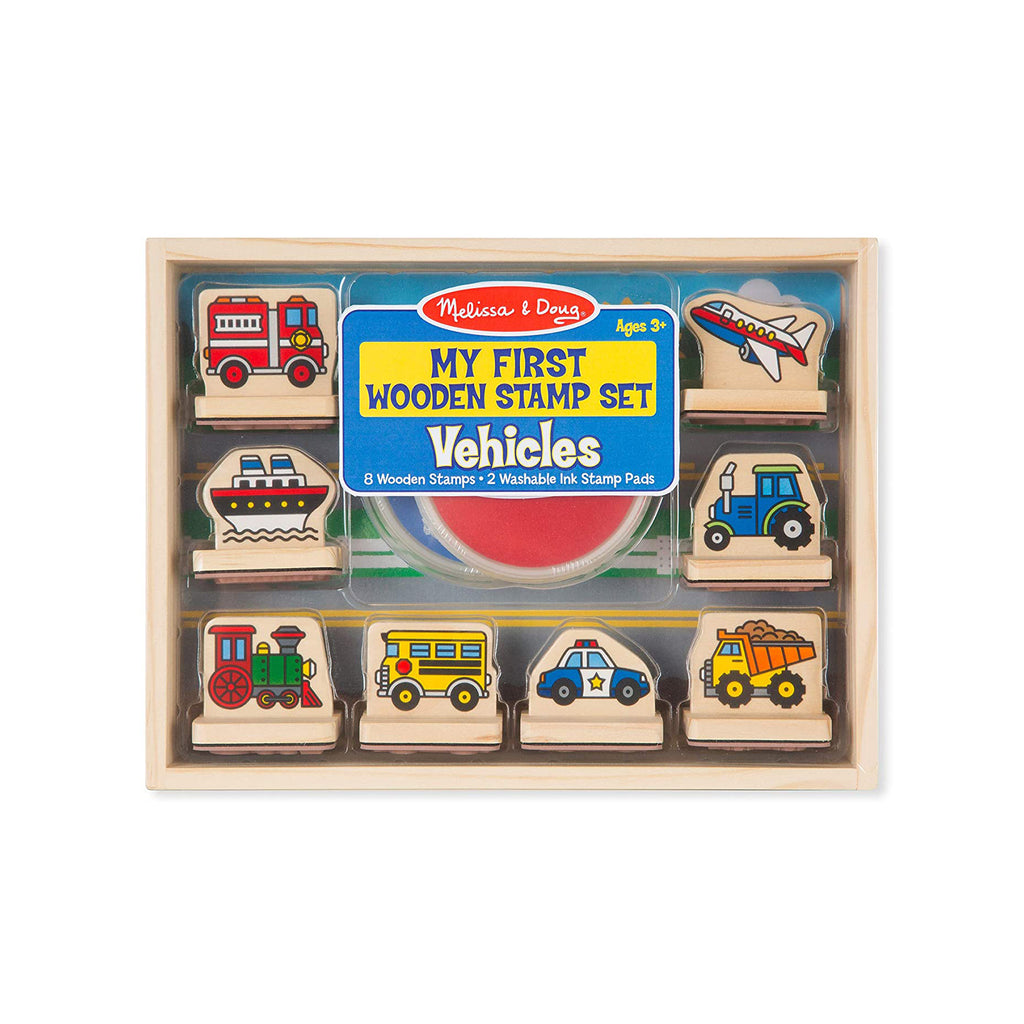 Melissa And Doug My First Wooden Vehicles Stamp Set - Radar Toys