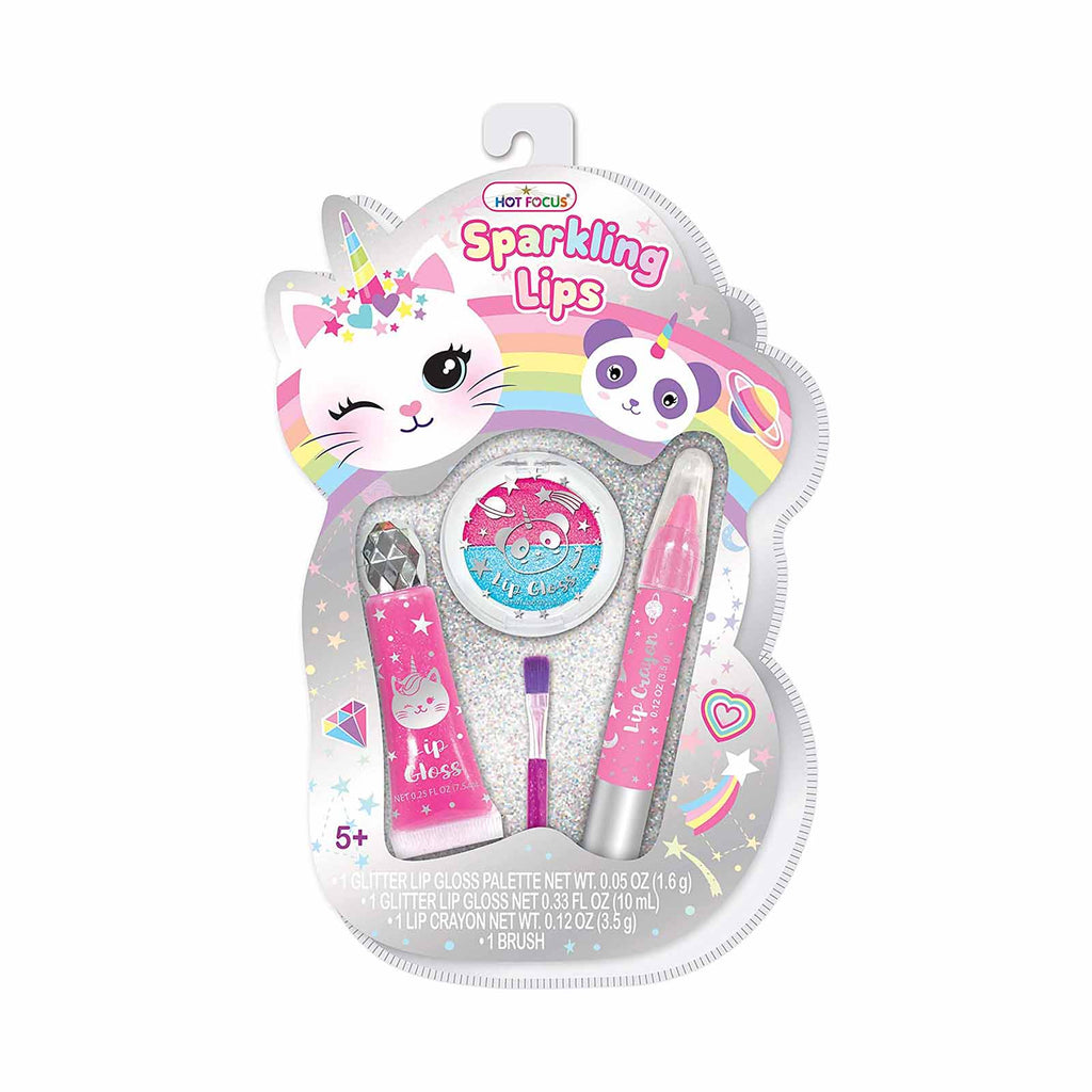 Hot Focus Caticorn Sparkling Lips Cosmetic Set - Radar Toys