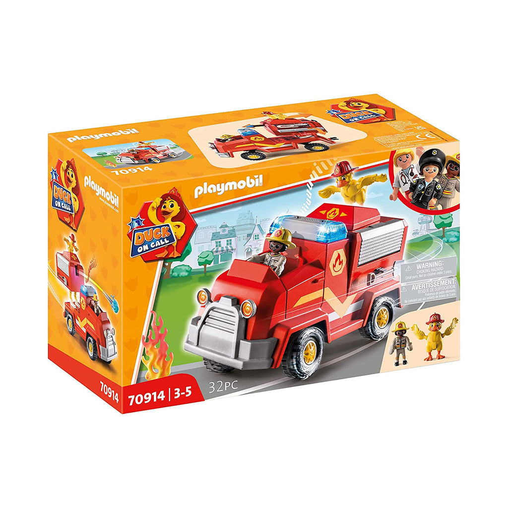 Playmobil Duck On Call Fire Brigade Emergency Vehicle Building Set 70914