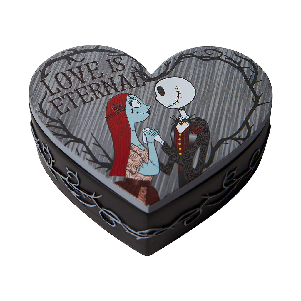 Enesco Disney Showcase Collection Jack And Sally Trinket Box Figurine