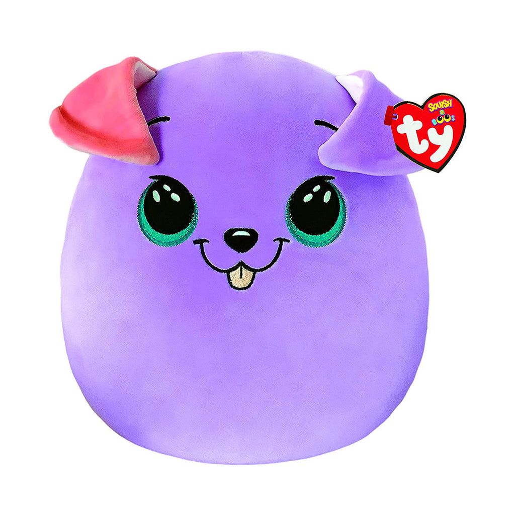 Ty Squish A Boos Bitsy Dog Purple 10 Inch Plush Figure