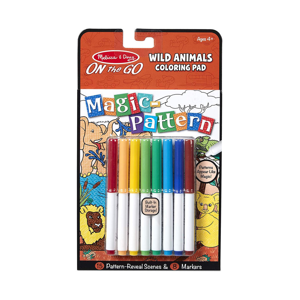 Melissa And Doug On The Go Wild Animals Coloring Pad With Markers Set - Radar Toys