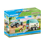 Playmobil Country Car With Pony Trailer Building Set 70511 - Radar Toys