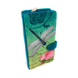 Shagwear Vintage Dragonfly Large Teal Zipper Wallet - Radar Toys