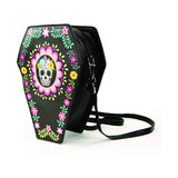Sugar Skull Coffin Convertible Black Crossbody Bag Backpack - Radar Toys