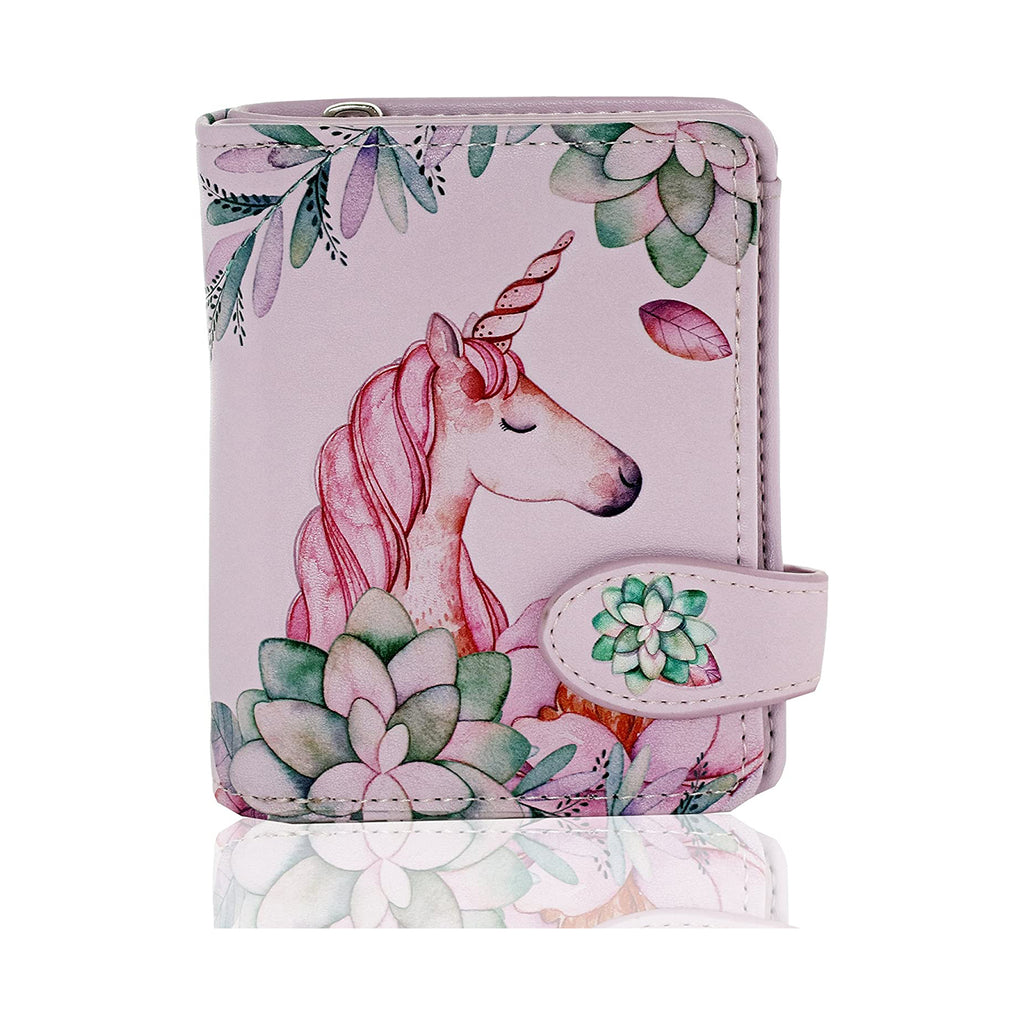 Shagwear Unicorn Small Pink Zipper Wallet - Radar Toys