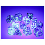 Chessex 7 Set Polyhedral Dice Nebula Nocturnal Blue Luminary CHX27557 - Radar Toys