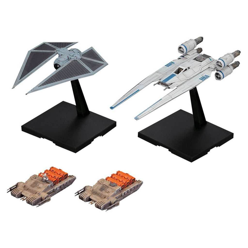 Bandai Star Wars Rogue One U-Wing Fighter And Tie Striker 1/144 Scale Model Kit