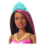 Barbie Dreamtopia Sparkle Lights Brunette Mermaid Doll - Radar Toys