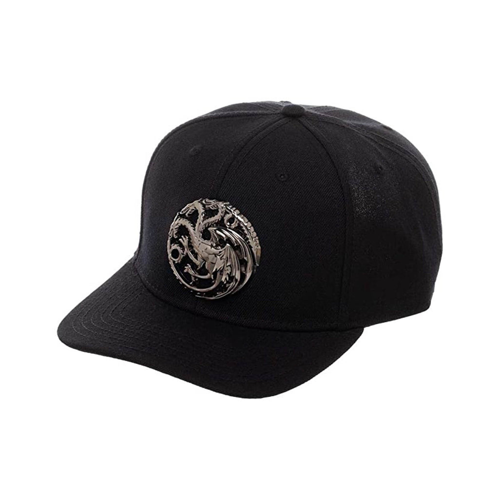 Bioworld Game Of Thrones Targaryen Metal Emblem Snapback Hat