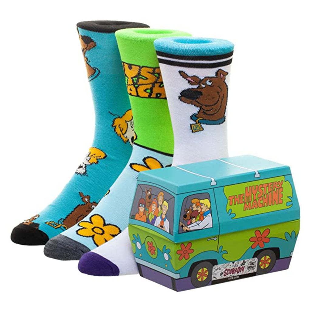 Bioworld Scooby Doo Mystery Machine 3 Pairs Men's Crew Socks