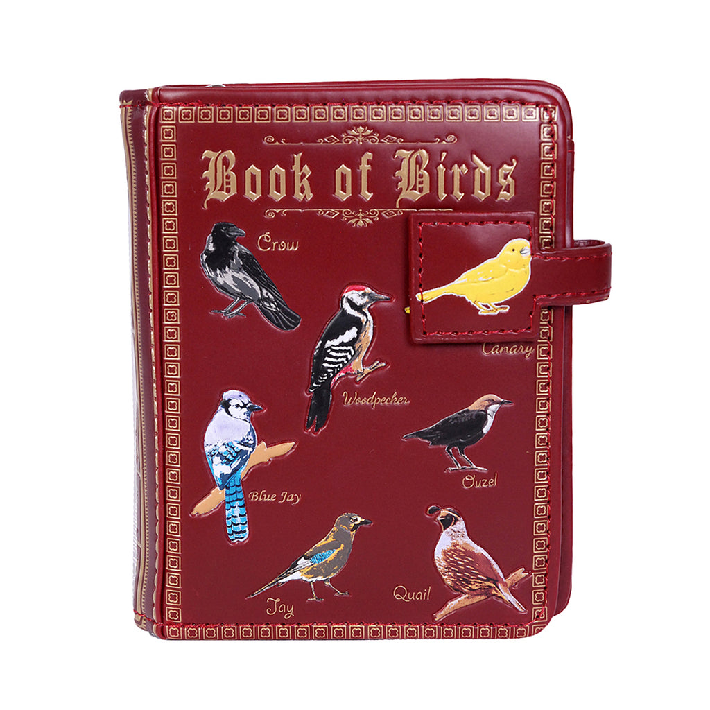 Shagwear Dark Red Small Book Of Birds Small Wallet - Radar Toys