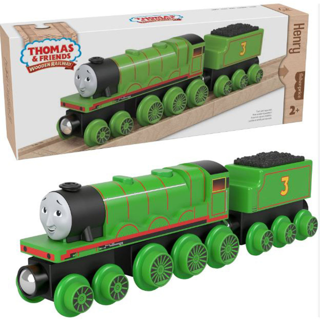 Thomas And Friends Wooden Railway Henry Engine And Coal Car