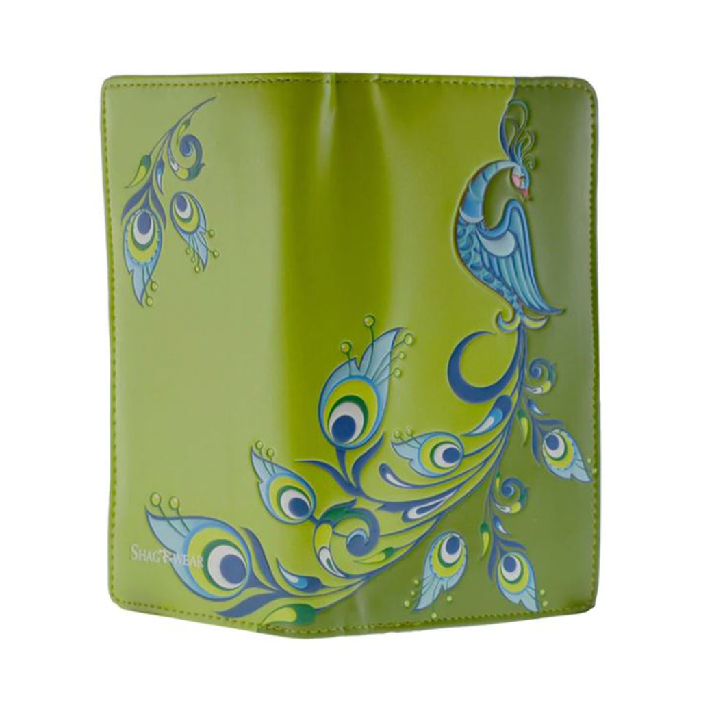 Shagwear Two Tone Peacock Large Lime Zipper Wallet - Radar Toys