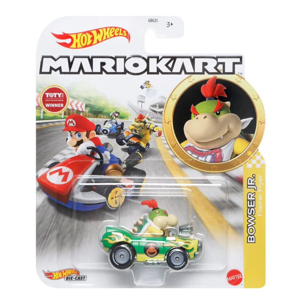 Hot Wheels Mario Kart Bowser Jr Flame Flyer Kart - Radar Toys