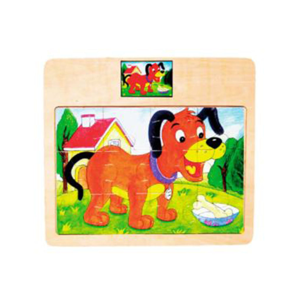 Family Games America Wooden Dog And Bone Jigsaw Puzzle - Radar Toys