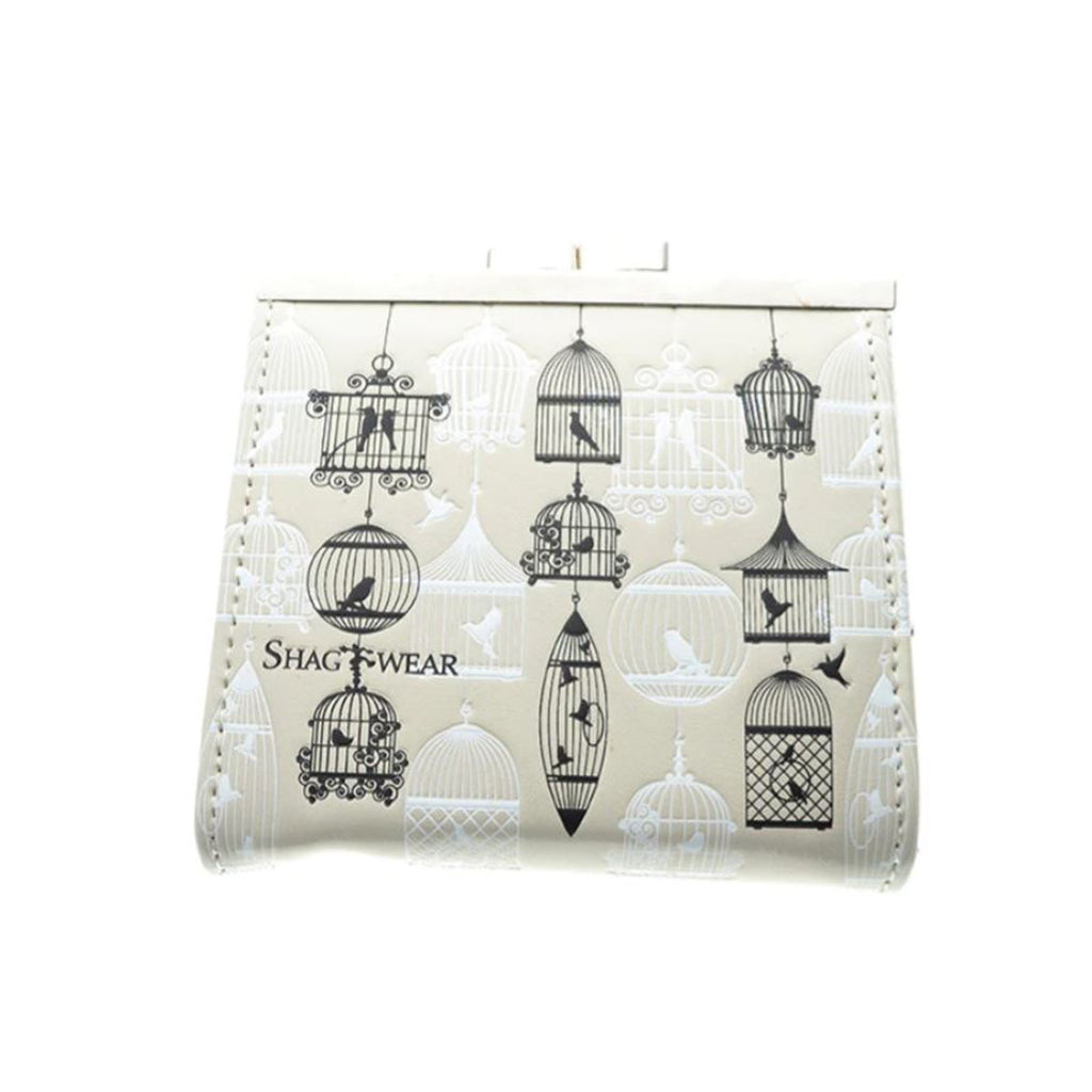 Shagwear Vintage Bird Cages Cream Change Purse Wallet - Radar Toys