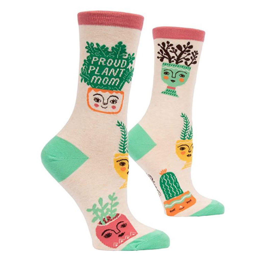 Blue Q Proud Plant Mom Single Pair Crew Socks - Radar Toys